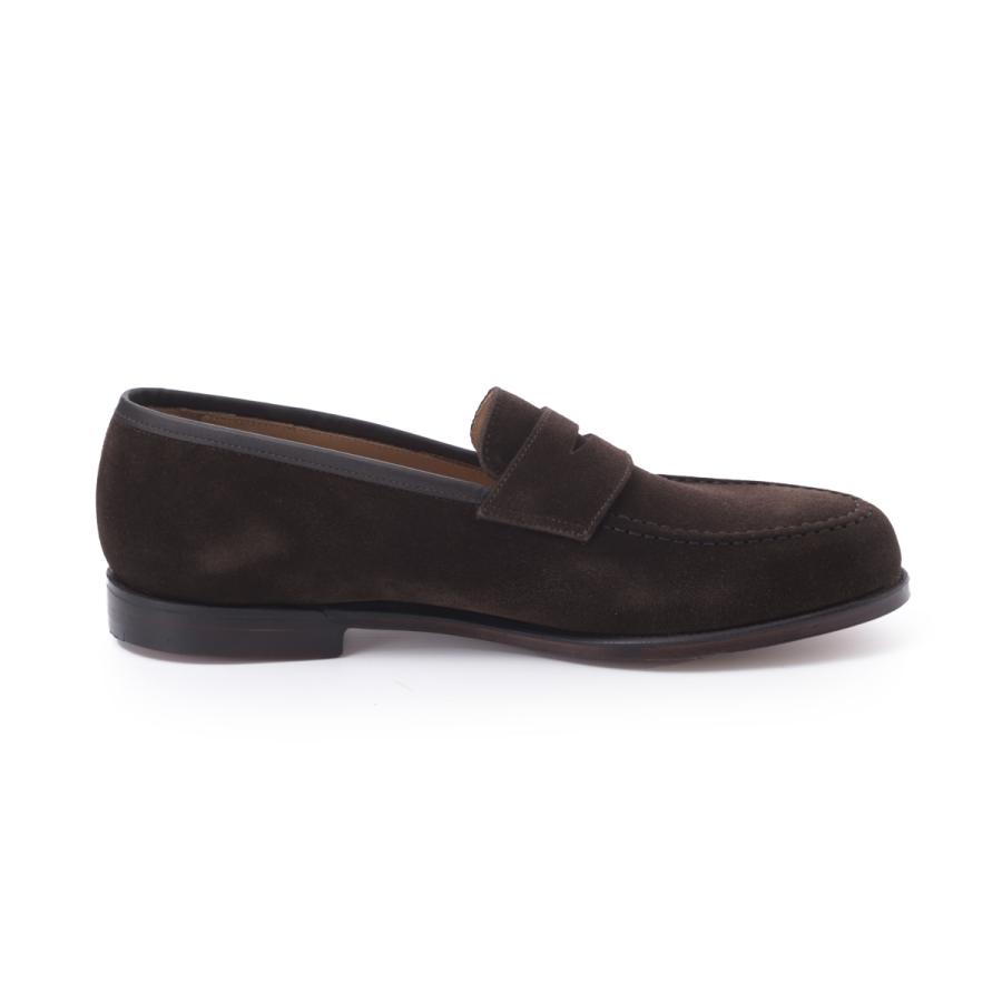 クロケット&ジョーンズ CROCKETT&JONES ローファー BOSTON ワイズE ラスト314 大きいサイズあり ブラウン メンズ boston-suede-28363a-s02l1-darkbrownの画像