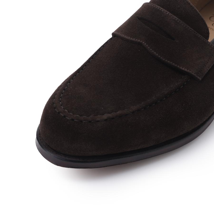 クロケット&ジョーンズ CROCKETT&JONES ローファー BOSTON ワイズE ラスト314 大きいサイズあり ブラウン メンズ boston-suede-28363a-s02l1-darkbrownの画像