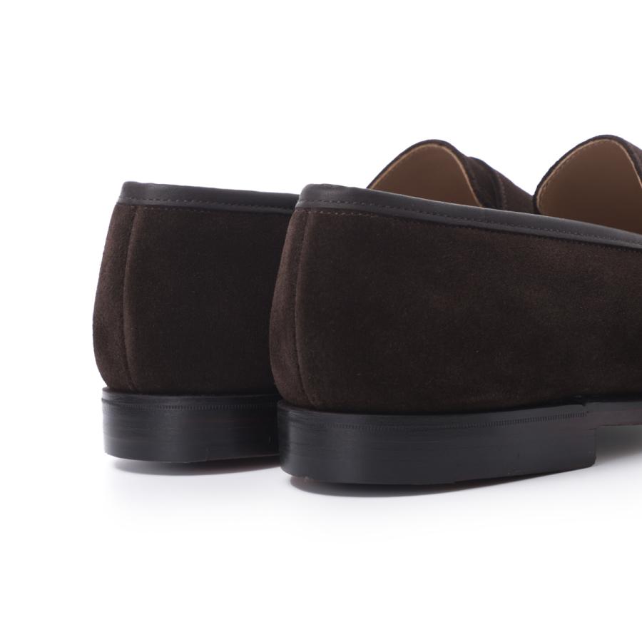 クロケット&ジョーンズ CROCKETT&JONES ローファー BOSTON ワイズE ラスト314 大きいサイズあり ブラウン メンズ boston-suede-28363a-s02l1-darkbrownの画像