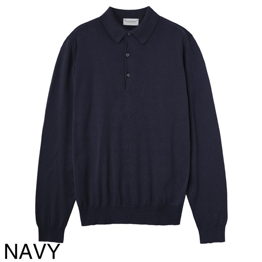 JOHN SMEDLEY（ジョンスメドレー） 長袖 ポロシャツ BRADWELL シー