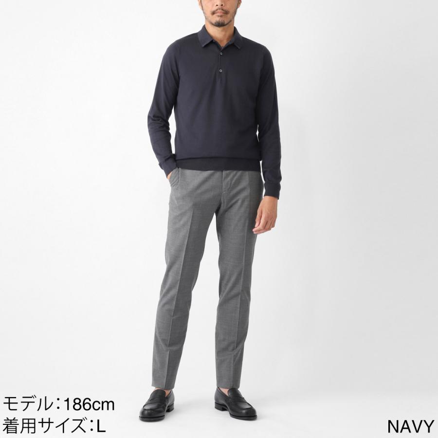 JOHN SMEDLEY（ジョンスメドレー） 長袖 ポロシャツ BRADWELL シー