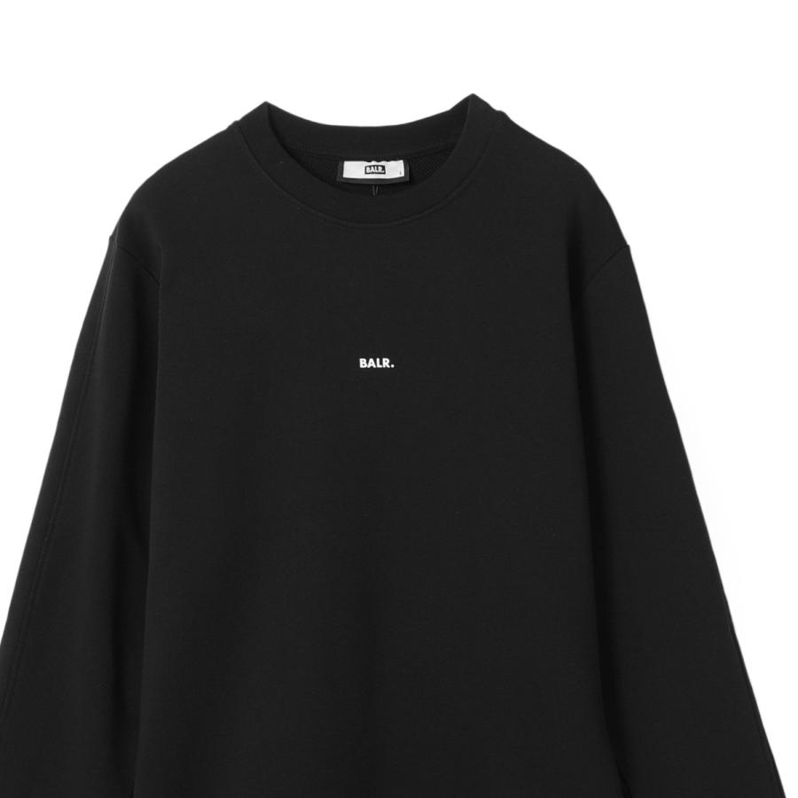 平丹　balr.クルーネックトレーナースウェット黒色Lサイズ BALR.（ボーラー） スウェット BRAND REGULAR FIT CREWNECK ブラック