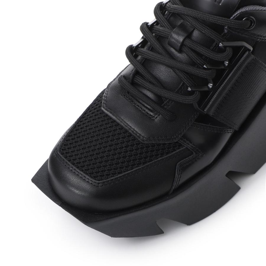 美品 UN ブラック スニーカー ユナイテッドヌード　厚底 36 アンスリード ユナイテッドヌード UNITED NUDE スニーカー Bull Sporty 厚底レザー