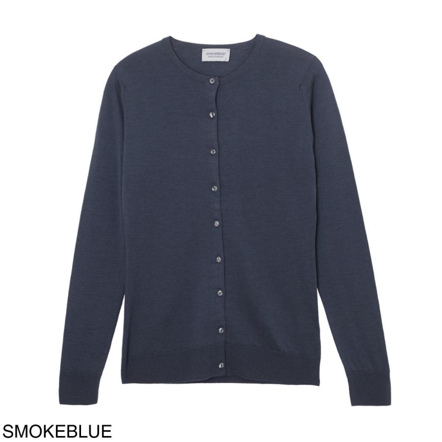 【美品】  JOHN SMEDLEY / ジョンスメドレー | BUTTERCUP CARDIGAN メリノウール ハイゲージ クルーネック ニットカーディガン | XL | グレー | レディース JOHN SMEDLEY（ジョンスメドレー） クルーネック カーディガン