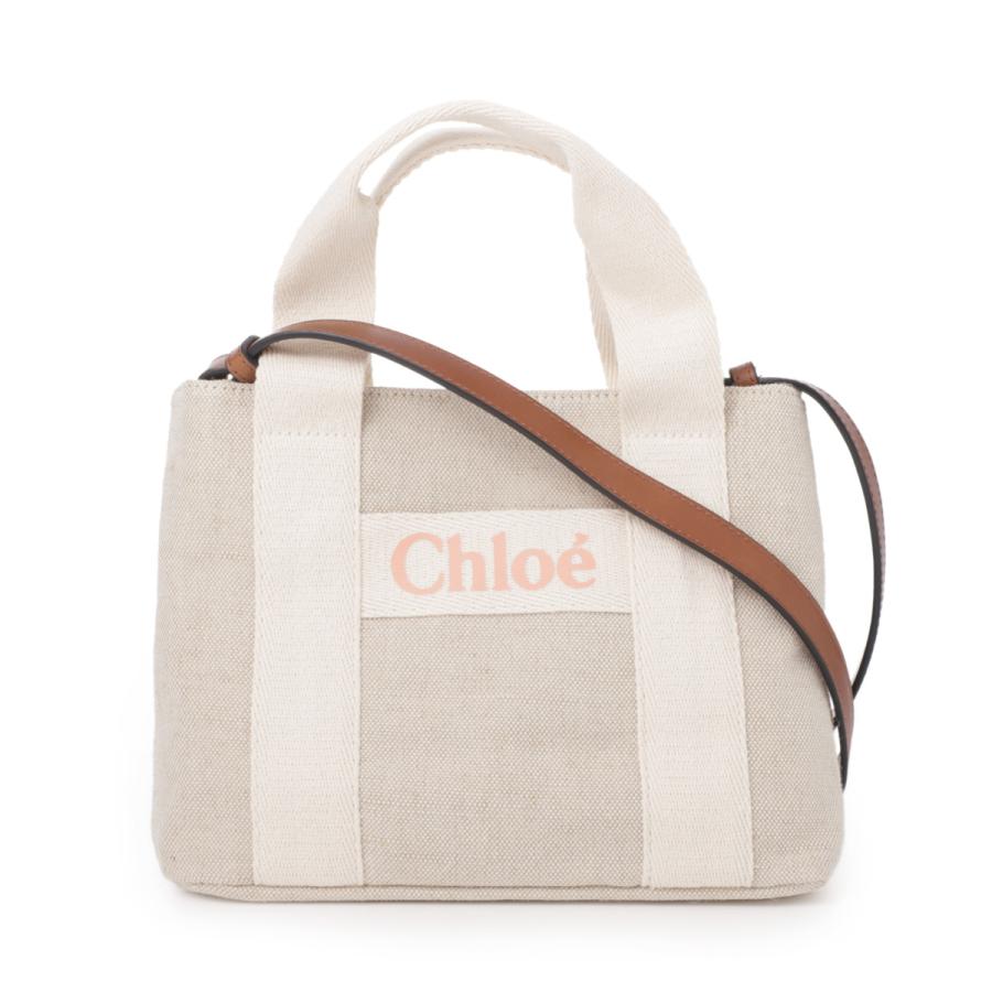 Chloe(クロエ) ショルダーバッグ - C20424 アイボリー×ブラウン 2WAY/キッズライン レザー Chloe（クロエ） Chloe KIDS キッズ ショルダーバッグ C20424