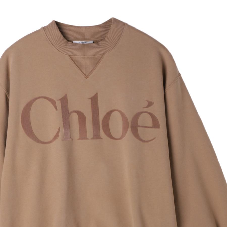 クロエ Chloe スウェットシャツ KIDS キッズ ガールズ 大きいサイズあり ブラウン レディース c20649-31c-siroccoの画像