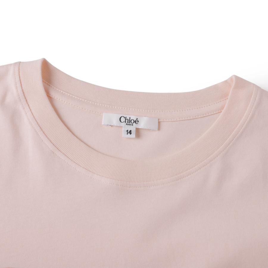 クロエ Chloe クルーネック 長袖Tシャツ KIDS キッズ ガールズ 大きいサイズあり レディース c20650-46j-petalpinkの画像