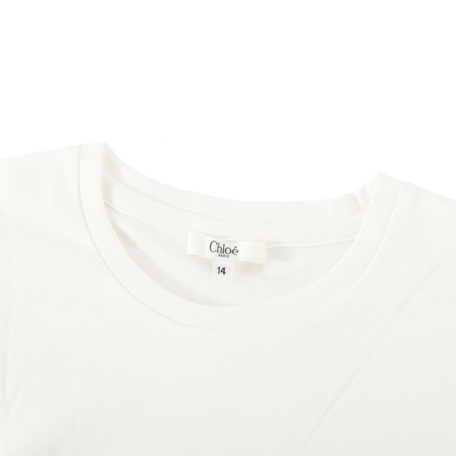 Chloe（クロエ） クルーネックTシャツ ロゴ刺繍 KIDS キッズ ガールズ