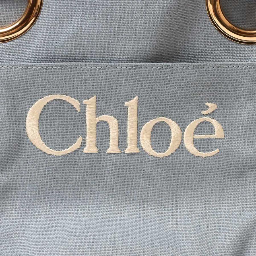Chloe（クロエ） トートバッグ 2WAY ロゴ刺繍 コットン ハンドバッグ