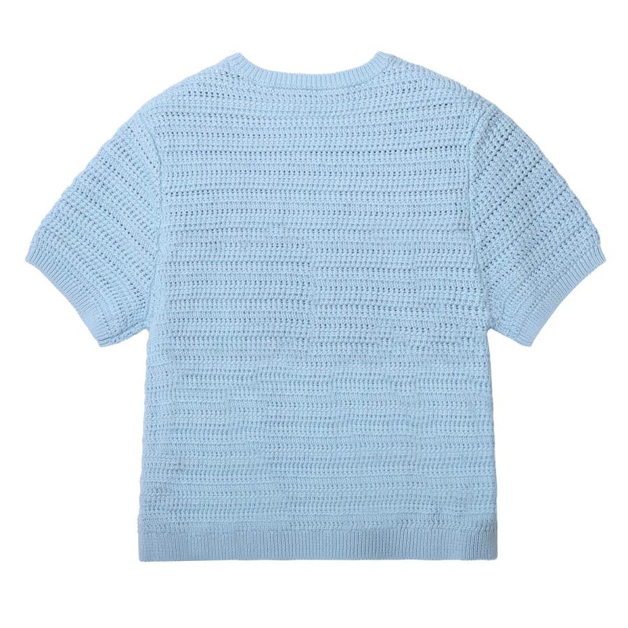 Chloe（クロエ） クルーネック 半袖ニット クロシェ ロゴ刺繍 KIDS