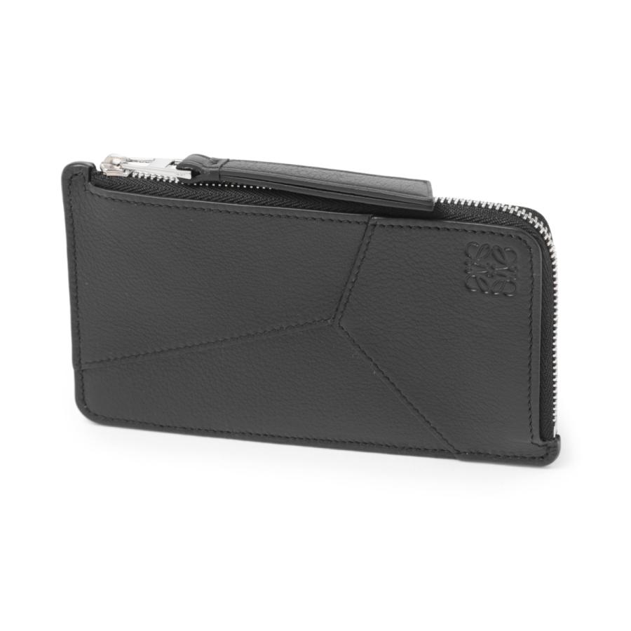 LOEWE ブラック レザー ケース LOEWE（ロエベ） カードケース EMBOSSED PLAIN エンボス プレーン