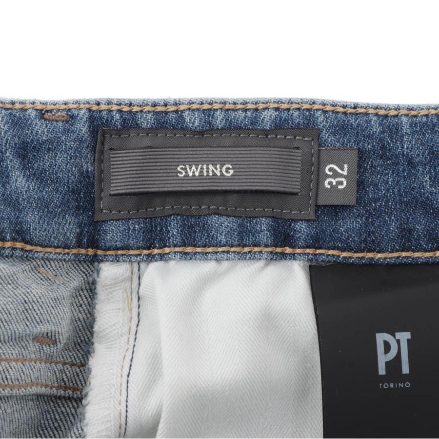 ピーティートリノデニム PT TORINO DENIM ジップフライジーンズ SWING SUPERSLIM FIT ブルー メンズ c5dp05z0-ca4840-ml34の画像
