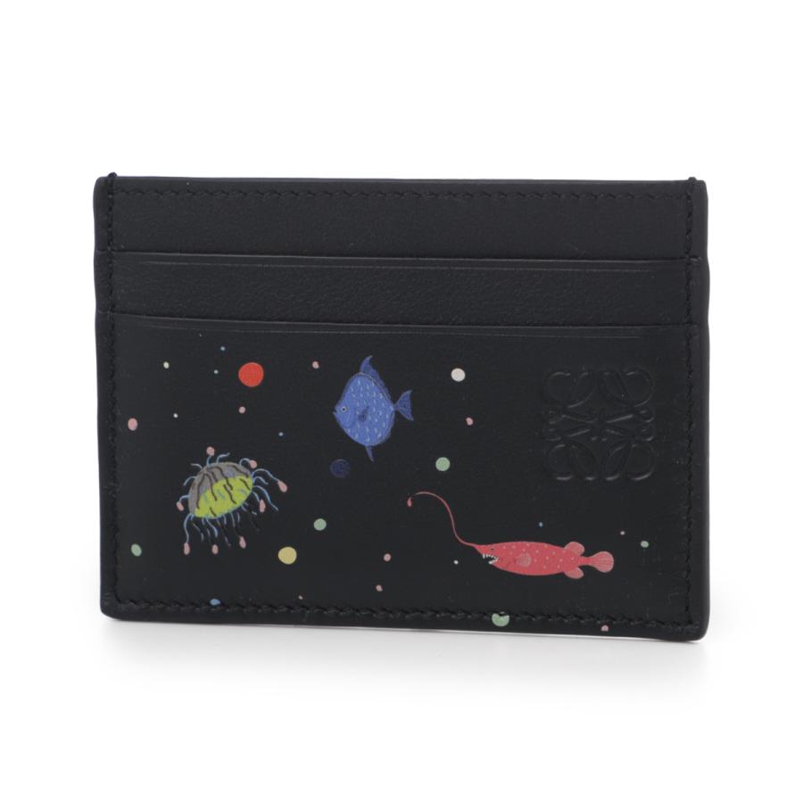 LOEWE（ロエベ） カードケース PLAIN CARDHOLDER DEEP SEA ブラック