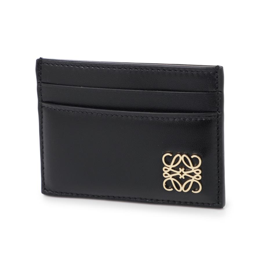 極美品■ロエベ アナグラム型押し コンパクトウォレット カードケース 黒 箱付き LOEWE（ロエベ） カードケース ANAGRAM PUFFER PLAIN CARDH ブラック