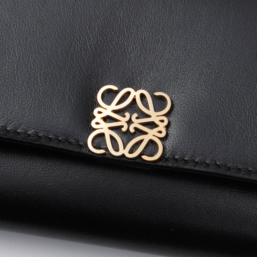 さらにお値下げ★ロエベANAGRAM SMALL VEAL WALLET Anagram small vertical wallet in pebble grained calfskin