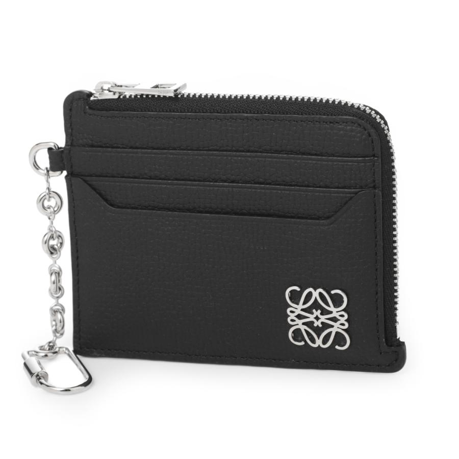 極美品‼️LOEWE アナグラム　コインケース レザー　ロゴ押し　ブラック LOEWE ロエベ コインケース ANAGRAM SQUARE COIN CARDHOLDER