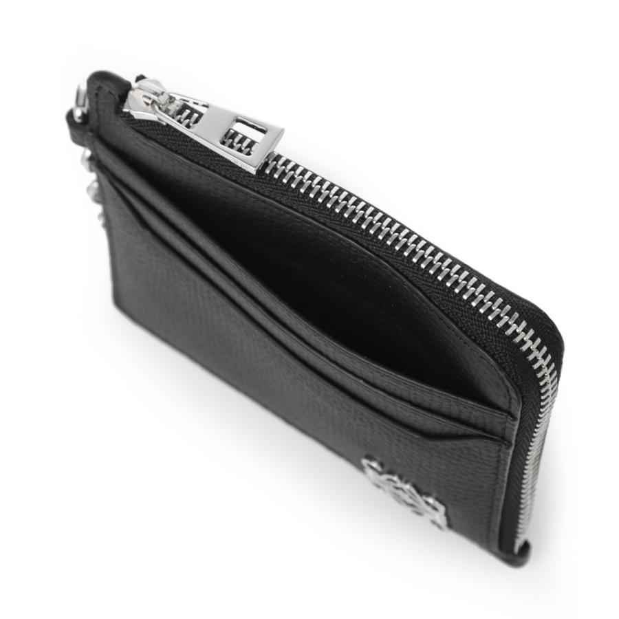 極美品‼️LOEWE アナグラム　コインケース レザー　ロゴ押し　ブラック LOEWE ロエベ コインケース ANAGRAM SQUARE COIN CARDHOLDER
