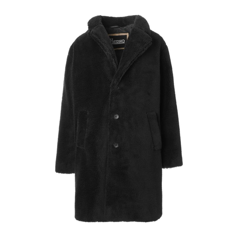 HERNO（ヘルノ） シングルコート ボアコート 大きいサイズあり ブラック メンズ ca000162u-12536-9300 : モダン ...