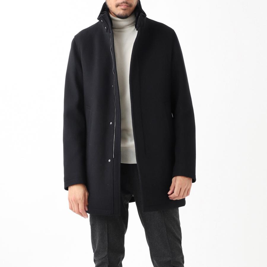 h*l様 美品 HERNO 中綿ライナー 比翼 秋冬 ロングコート 黒 48