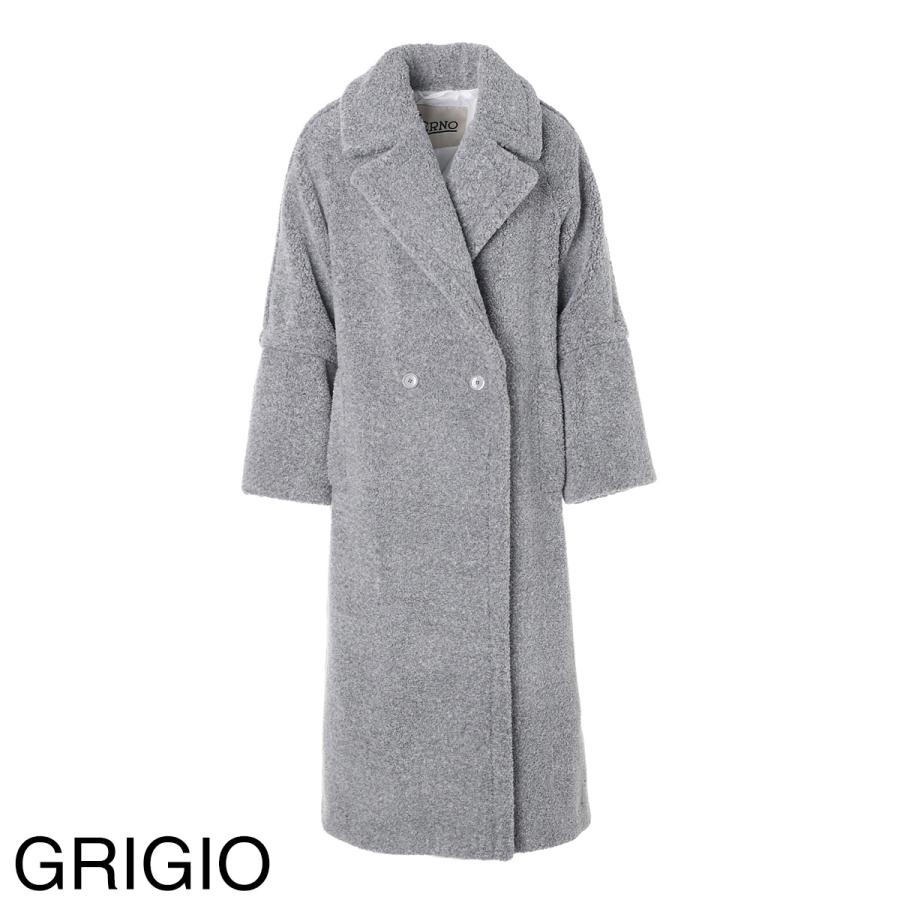 HERNO（ヘルノ） ロングコート MELANGE TEDDY メランジテディコート