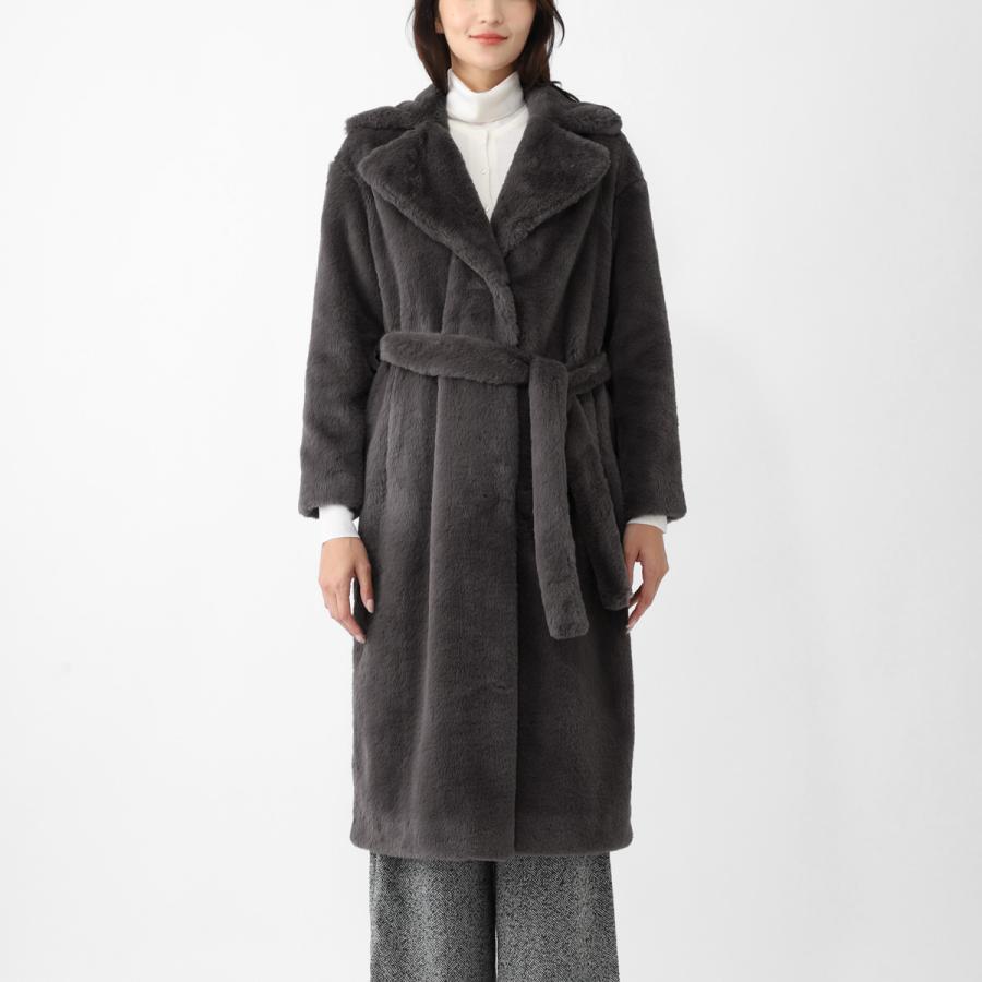 HERNO（ヘルノ） ロングコート COAT IN SOFT ALTERNATIVE FUR ファー