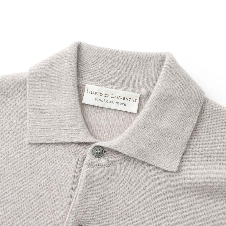 フィリッポ デ ローレンティス FILIPPO DE LAURENTIIS 長袖ニットシャツ CAMICIA ML LANA CASHMERE 大きいサイズあり ベージュ メンズ ca1ml-wc12r-081の画像