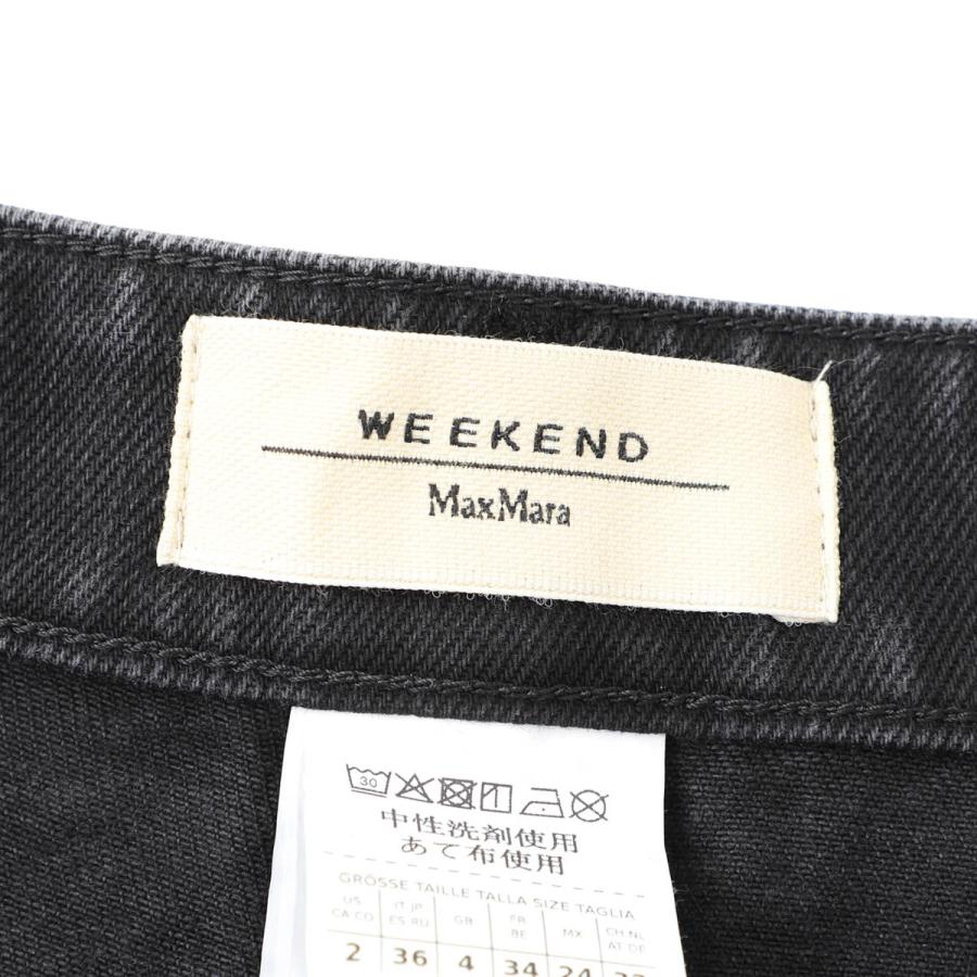 ウィークエンドマックスマーラ WEEKEND Max Mara ジップフライジーンズ CACTUS1234 ワイドパンツ ブラック レディース cactus1234-2525186052600-028の画像