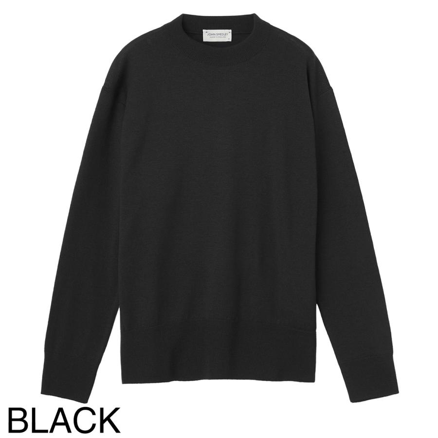 【美品】ジョンスメドレー 30G エクストラファインメリノ セーター ブラック JOHN SMEDLEY（ジョンスメドレー） クルーネック ニット CALVERT