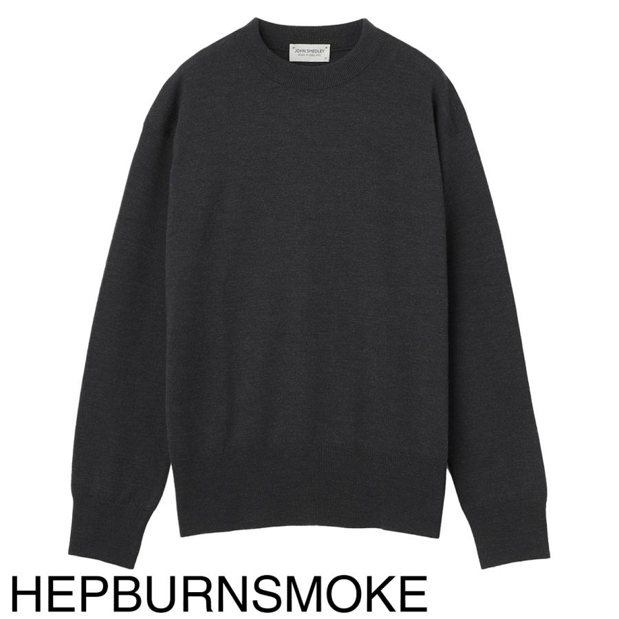 美品【ジョンスメドレー】メリノウール ニット クルーネック 現行タグ 黒 長袖 JOHN SMEDLEY（ジョンスメドレー） クルーネック ニット CALVERT