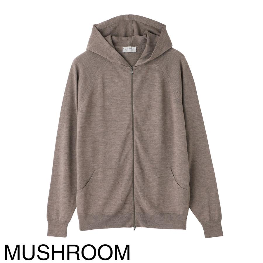 しょうじ John Smedley ジップパーカー　コットンM ベージュ しょうじ様専用 John Smedley ジップパーカー コットンM ベージュの