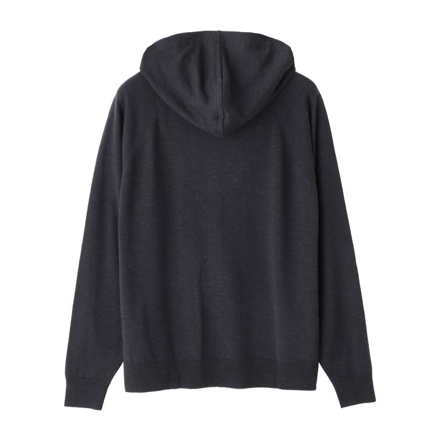 美品✨ジョンスメドレー メリノウール 30Gフードパーカー　ニット　ネイビー　M JOHN SMEDLEY ジョンスメドレー CARTY エクストラファインメリノウール