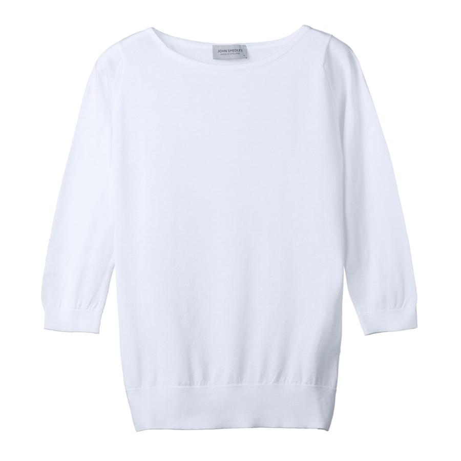 JOHN SMEDLEY（ジョンスメドレー） ボートネック 7分袖ニット