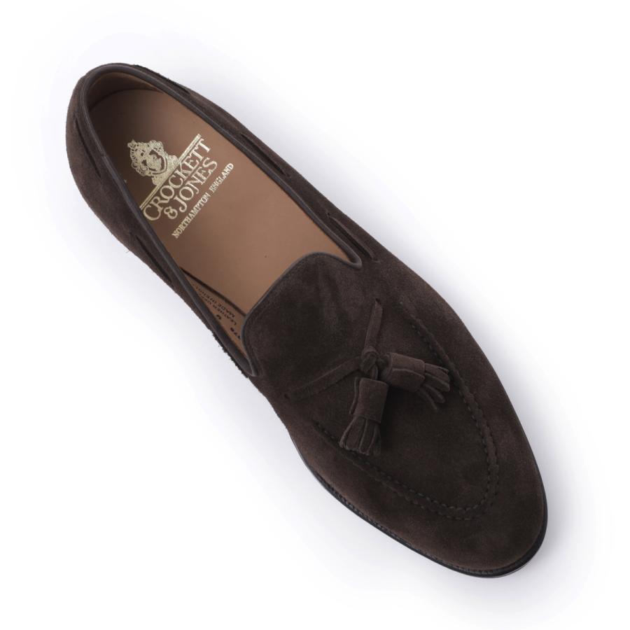 クロケット&ジョーンズ CROCKETT&JONES タッセルローファー CAVENDISH2 キャベンディッシュ2 ワイズE ラスト325 大きいサイズあり ブラウン メンズの画像