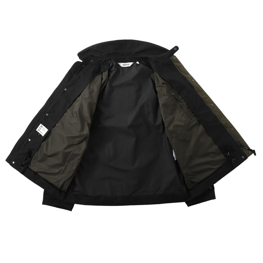 アスペジ ASPESI ワックスコーティング ジャケット DRY WAX COTTON JACKET ドライワックスコットン シャツジャケット ブラック メンズ cg70-d070-10241の画像