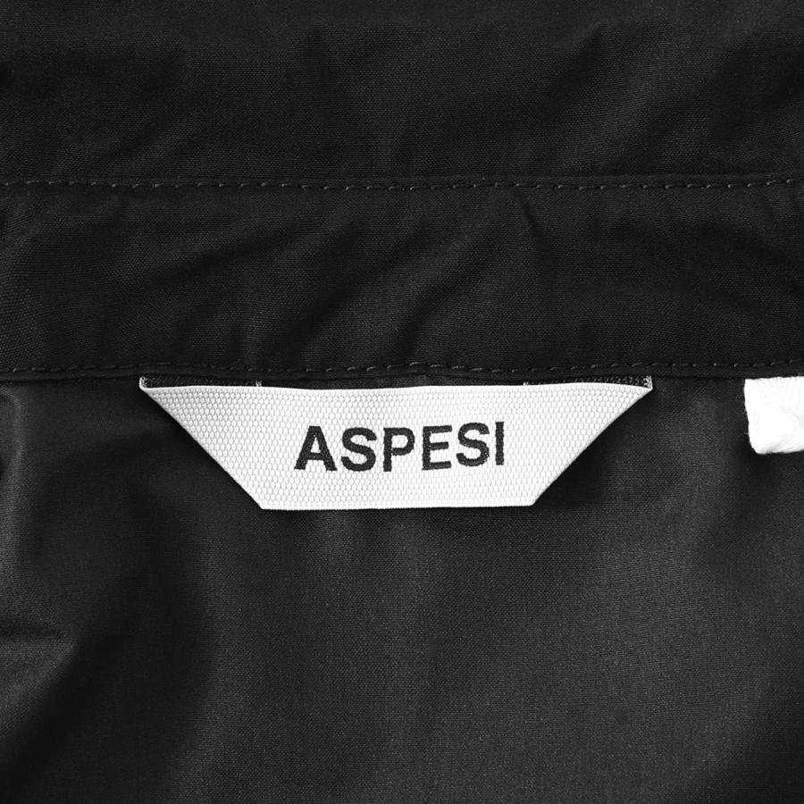 アスペジ ASPESI ワックスコーティング ジャケット DRY WAX COTTON JACKET ドライワックスコットン シャツジャケット ブラック メンズ cg70-d070-10241の画像