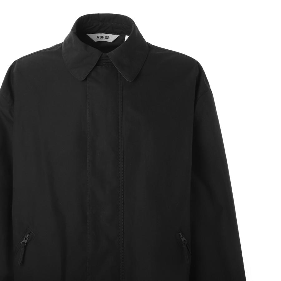 アスペジ ASPESI ワックスコーティング ジャケット DRY WAX COTTON JACKET ドライワックスコットン シャツジャケット ブラック メンズ cg70-d070-10241の画像