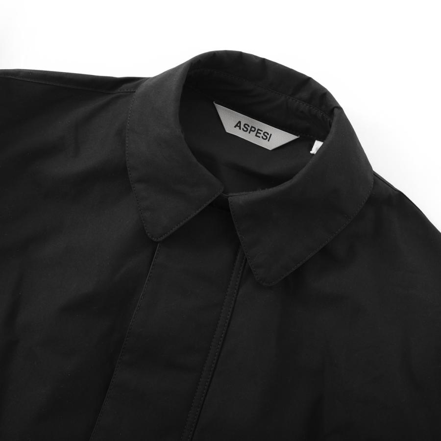 アスペジ ASPESI ワックスコーティング ジャケット DRY WAX COTTON JACKET ドライワックスコットン シャツジャケット ブラック メンズ cg70-d070-10241の画像