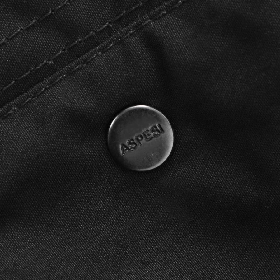 アスペジ ASPESI ワックスコーティング ジャケット DRY WAX COTTON JACKET ドライワックスコットン シャツジャケット ブラック メンズ cg70-d070-10241の画像