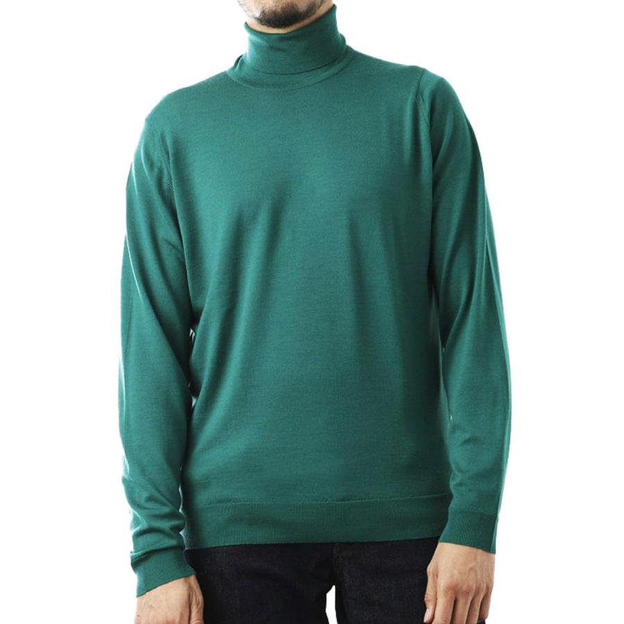 ジョンスメドレー JOHN SMEDLEY タートルネック ニット CHERWELL エクストラファインメリノウール 30ゲージ STANDARD FIT メンズ cherwell-greenemerald｜mb-y｜02