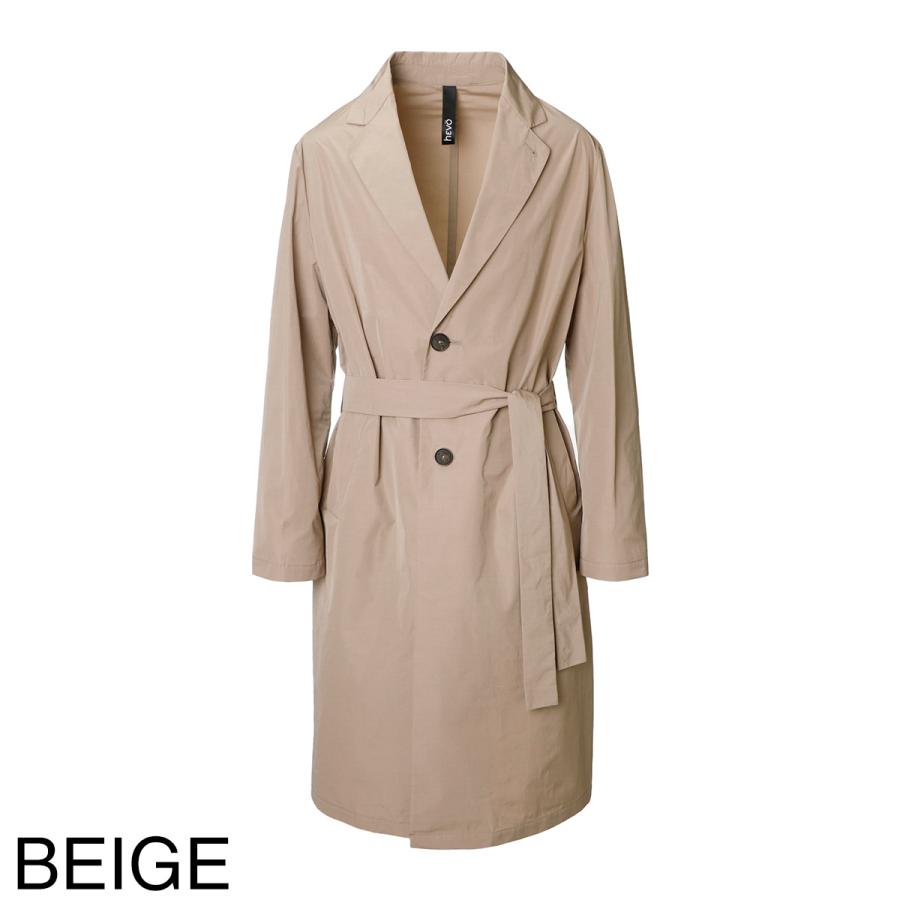 未使用 Hevo イーヴォ フード付きブルゾン 50 ベージュ HEVO（イーヴォ） シングルコート CISTERNINO ベルテッドコート メンズ