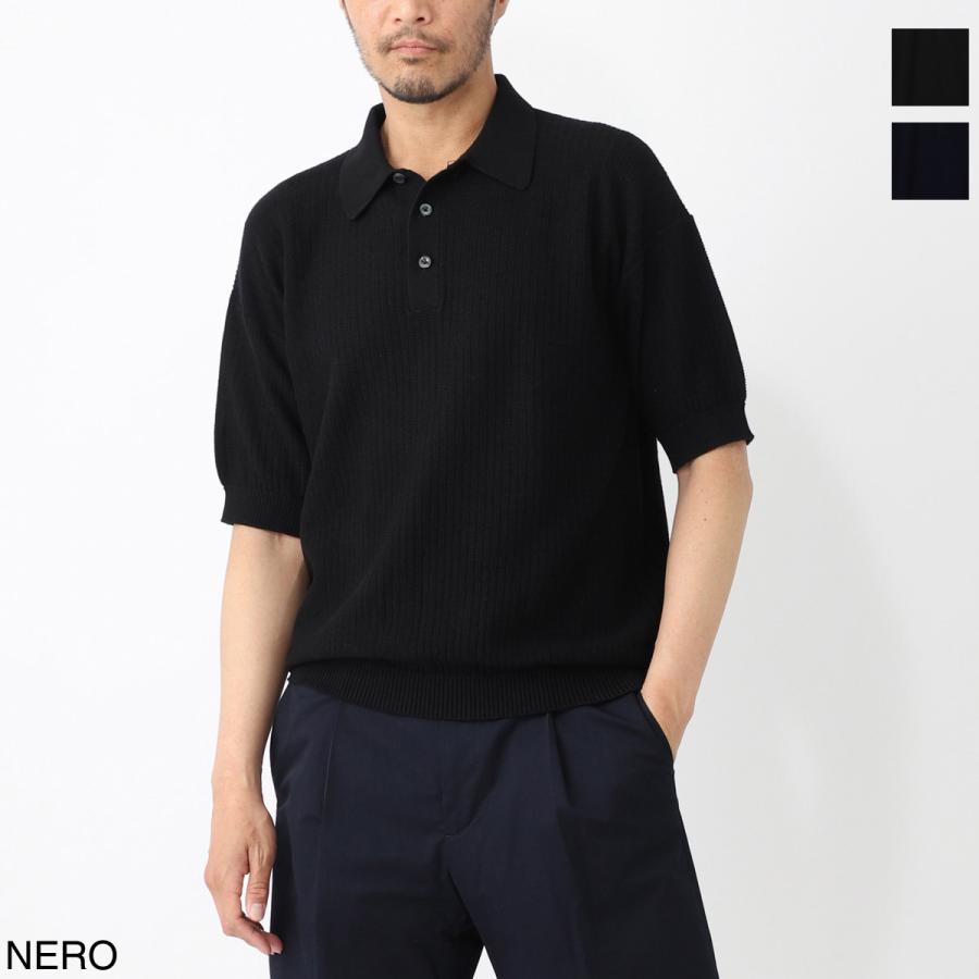 CIRCOLO1901 コットンニットポロ XL イタリア製 ネイビー CIRCOLO1901