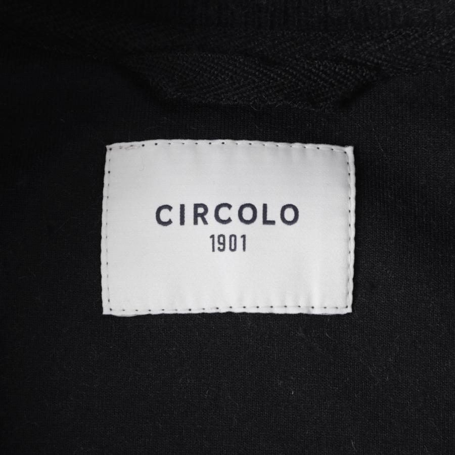 チルコロ CIRCOLO 1901 ジップアップジャケット JERSEY BOUCLE WOOL BLEND ボンバージャケット ブラック メンズ cn5135-101fの画像