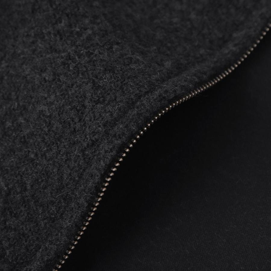 チルコロ CIRCOLO 1901 ジップアップジャケット JERSEY BOUCLE WOOL BLEND ボンバージャケット ブラック メンズ cn5135-101fの画像
