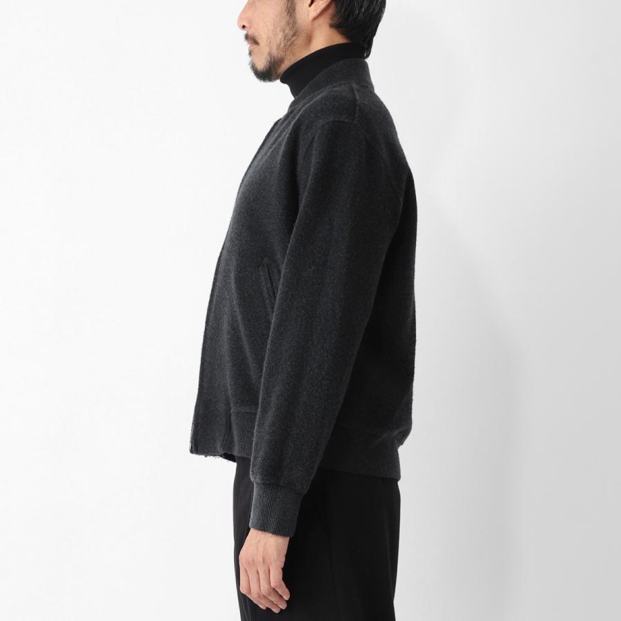 チルコロ CIRCOLO 1901 ジップアップジャケット JERSEY BOUCLE WOOL BLEND ボンバージャケット ブラック メンズ cn5135-101fの画像