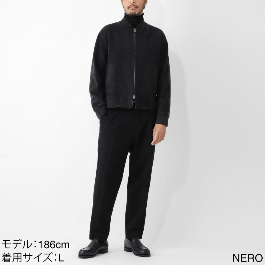 チルコロ CIRCOLO 1901 ジップアップジャケット JERSEY BOUCLE WOOL BLEND ボンバージャケット ブラック メンズ cn5135-101fの画像
