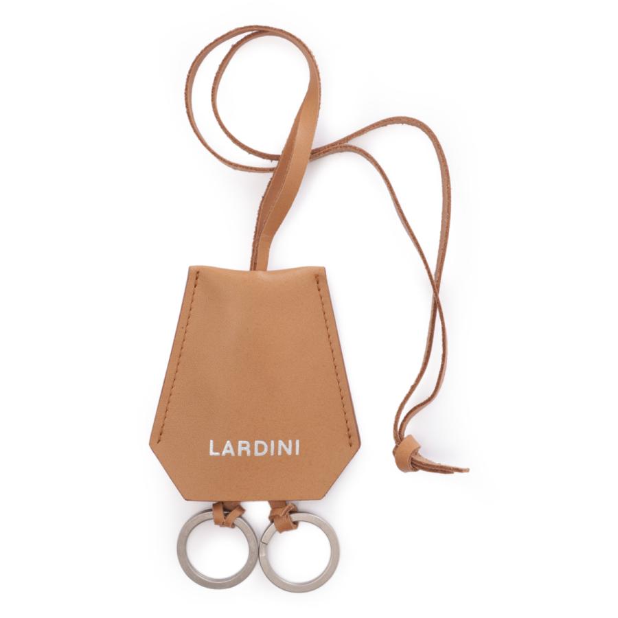 LARDINI ラルディーニ ストラップ付き キーリング ブラウン メンズ 