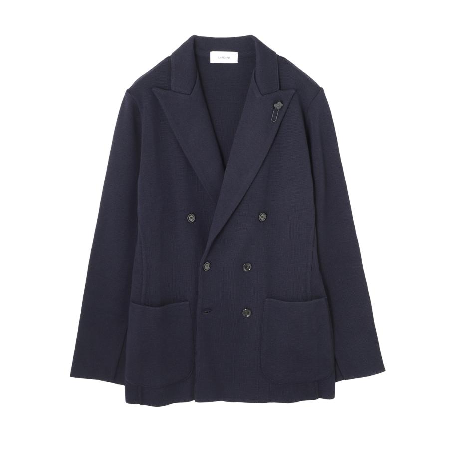 LARDINI（ラルディーニ） ダブルブレスト ニットジャケット ブルー