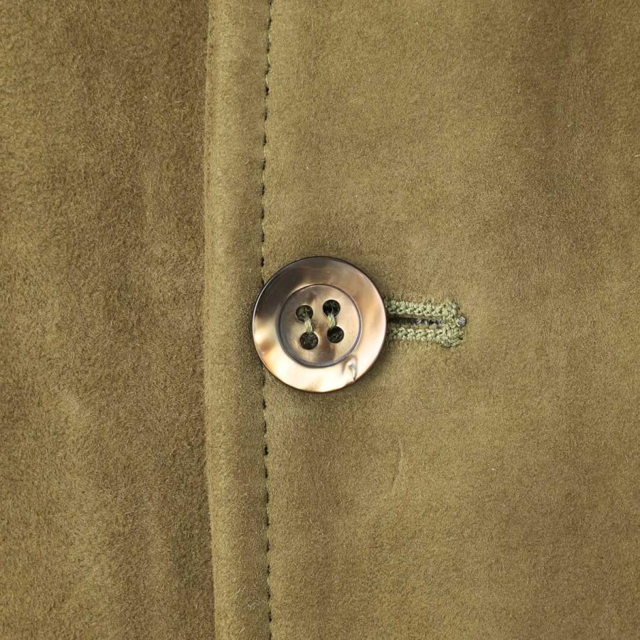 エンメティ EMMETI レザージャケット COLE カーコート ワークジャケット 大きいサイズあり ブラウン メンズ cole-lambskin-suede-lightsalviaの画像