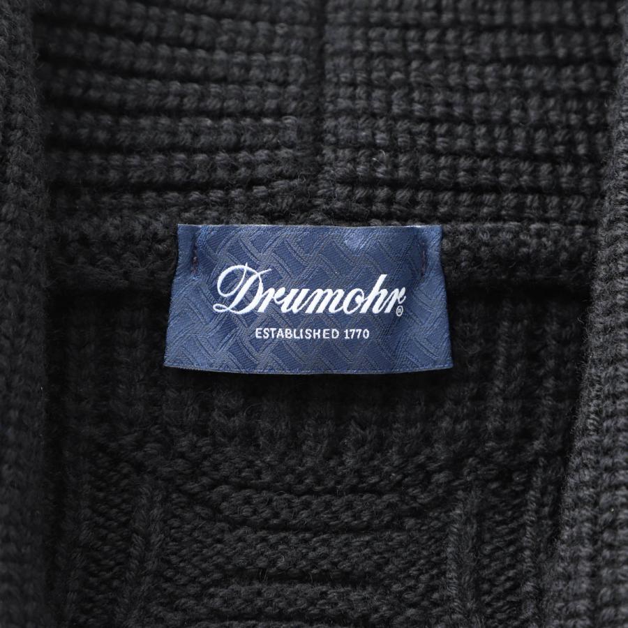 DRUMOHR ブラック編み込みカーディガン DRUMOHR ブラック編み込みカーディガン｜DRUMOHR ブラック編み込み