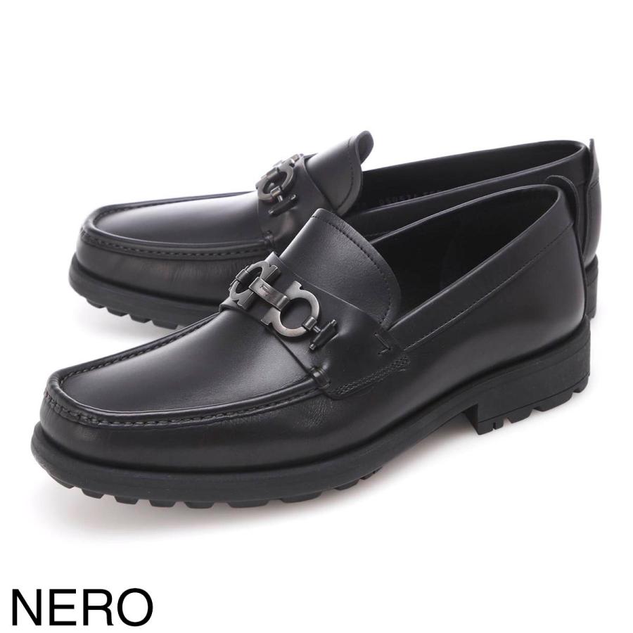 フェラガモ FERRAGAMO ローファー DAVID ワイズ:EEE ビットローファー 大きいサイズあり ブラック メンズ david-02a515-671792-neroの画像